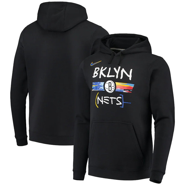 Men's Brooklyn Nets 2020&21 Black City Edition Story Club Pullover Hoodie